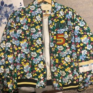 Maje Bomber Jacket Flower